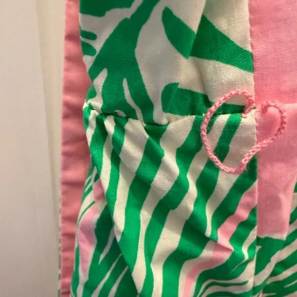 LILLY PULITZER TRISHA STRETCH SHIRTDRESS SIZE 8 WHO LET THE FRONDS OUT EXCELLENT - Picture 8 of 14